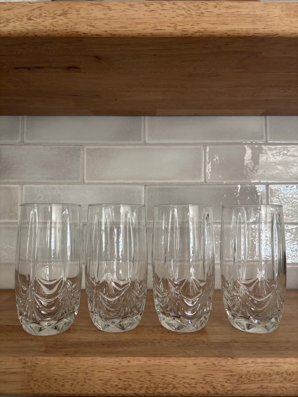 Cristal D'Arques Durand Set 4 Crystal Cooler Glasses Clear Premiere Ovation